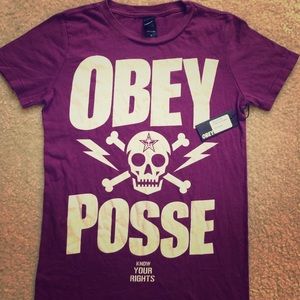 Obey Posse graphic boyfriend T-shirt !